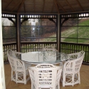 wooden 16 foot octagon gazebo interior