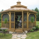 wooden 16 foot octagon gazebo