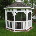 white vinyl 8 foot octagon gazebo