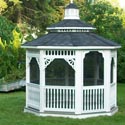 white vinyl 8 foot octagon gazebo