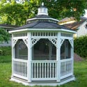 white vinyl 8 foot octagon gazebo
