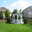 white vinyl 8 foot octagon gazebo