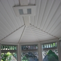 white vinyl 8 by 12 foot oval gazebo