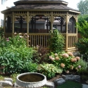 wooden 10 by 16 foot oval gazebo