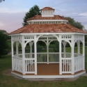 10 by 14 foot wooden oval gazebo