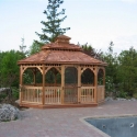 wooden 12 by 16 foot oval gazebo