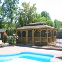 wooden 12 by 18 foot rectangle gazebo