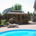 wooden 12 by 18 foot rectangle gazebo