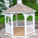 10 foot white vinyl octagon gazebo