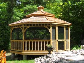 16 foot wooden octagon gazebo