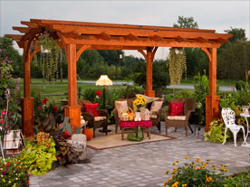 10 by 13 foot hearthside pergola