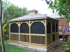 10 by 14 foot wooden rectangle gazebo