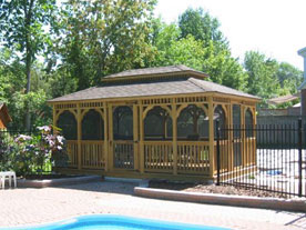 12 by 18 foot wooden rectangle gazebo