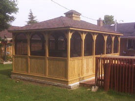 12 by 20 foot wooden rectangle gazebo