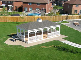 12 by 28 foot vinyl rectangle gazebo