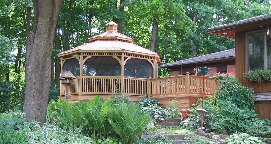 14 foot wooden octagon gazebo