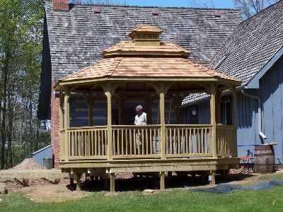 wooden octagon gazebo