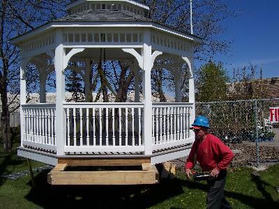 white vinyl octagon gazebo