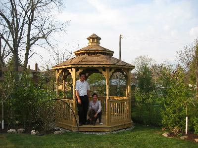 10 foot wooden octagon gazebo