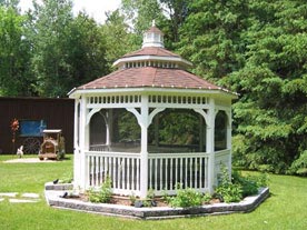 12 foot vinyl octagon gazebo