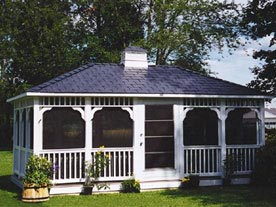 12 by 20 foot white vinyl rectangle gazebo