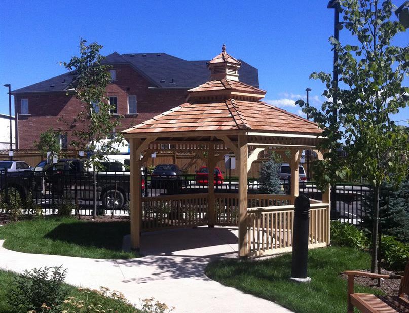 wooden octagon gazebo