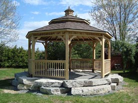 16 foot wooden octagon gazebo