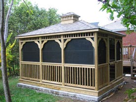 12 by 16 foot wooden rectangle gazebo